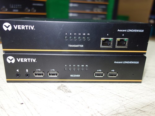 VERTIV LONGVIEW 5020 DUAL DP 4K RECIEVER/TRANSMITTER LV5020P NO POWER CABLES - Picture 2 of 5