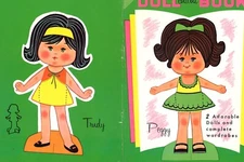 VINTAGE 1960s PEGGY TRUDY PAPER DOLL LASER REPRODUCTIN~Org SZ UNCUT NO.1 TOP SLR