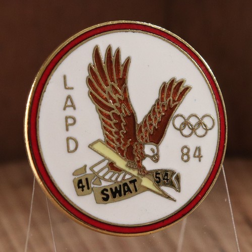 LAPD Swat Team Lapel Pin 1984 Olympics Los Angeles Police Department Eagle New - Picture 2 of 5