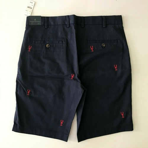 Nuevos con etiquetas Pantalones Cortos Chambray Bordados Brooks Brothers para Hombre Algodón Chino W34 Azul Marino - Imagen 3 de 14
