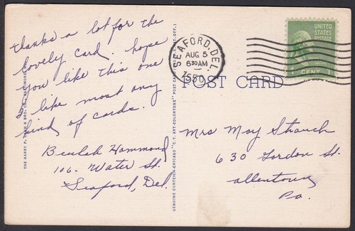 B394 Bridge Postcard, USA, Nanticoke River Bridge, Seaford, Del. - Picture 2 of 2