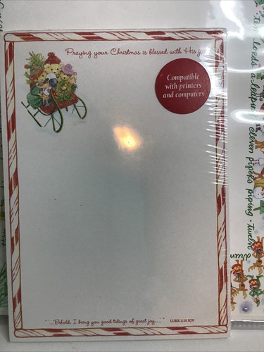Assortment of 6 Christmas Letter Paper Vintage & New - Inkjet & Laser Printer - Picture 9 of 12