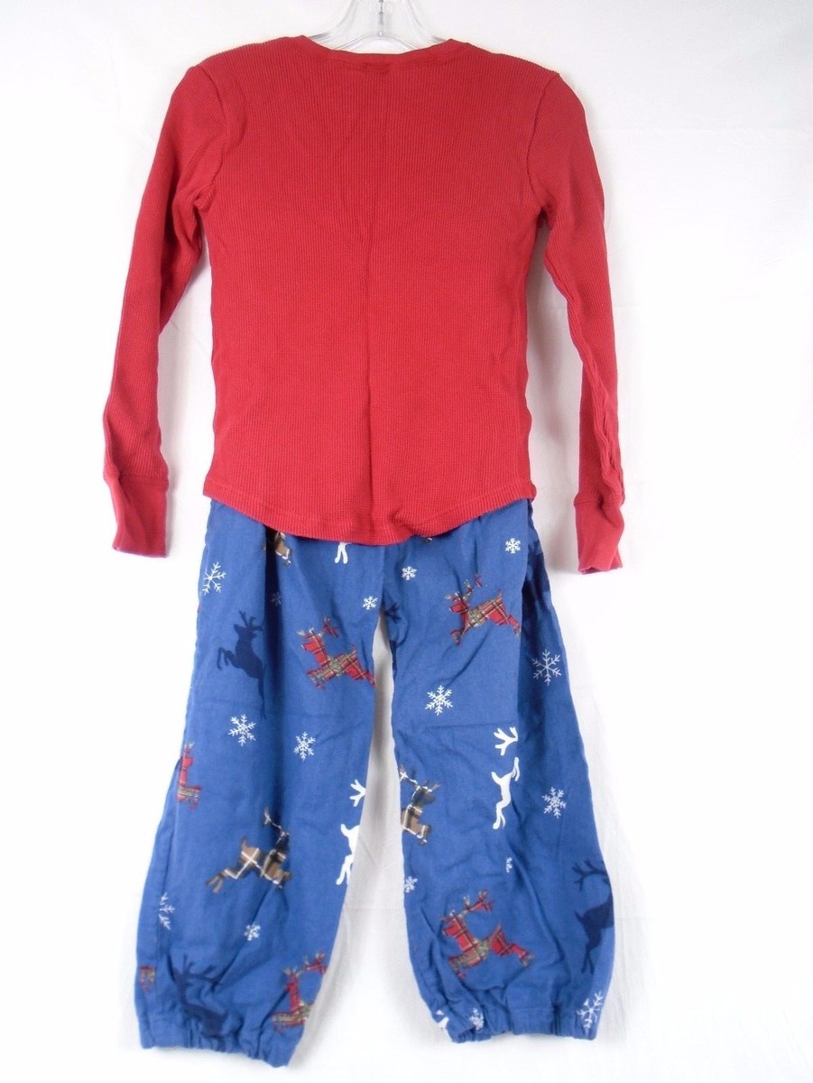 Ake様 Company Store Teen Flannel Pajamas Reindeer Plaid SX Item #186H