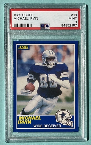 1989 Score #18 Michael Irvin Rookie - PSA 9 MINT