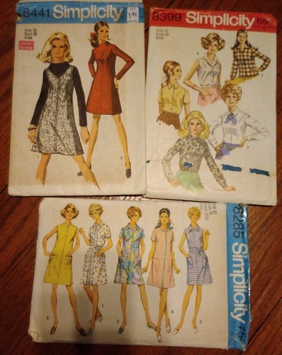 9 Sew Pattern Semplicity McCall Butterick LOTTO 1 NON TAGLIATO abito allegro vintage artigianato ARTE - Foto 9 di 15
