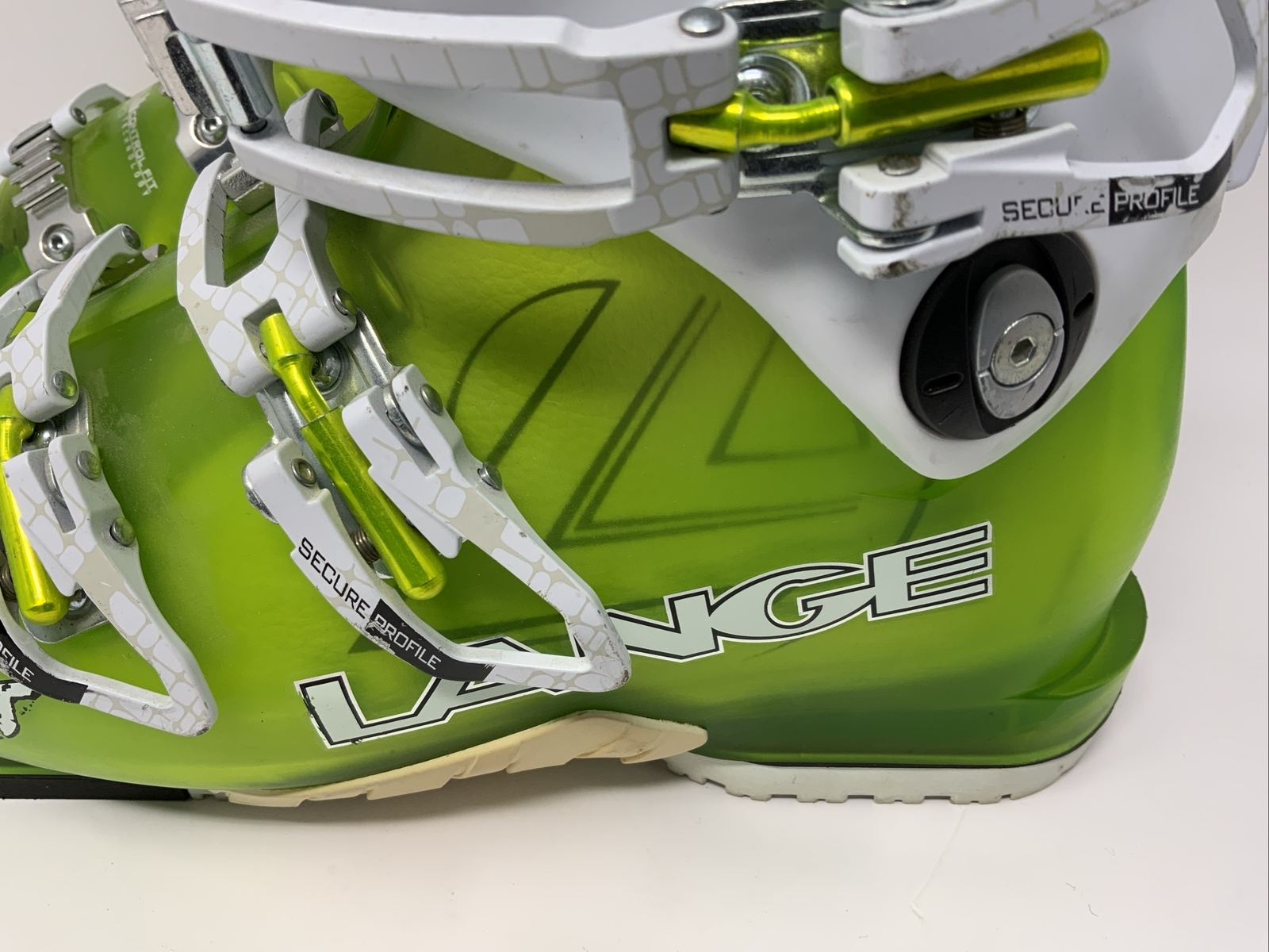 SALOMON Stivali da sci LUNGHI XT 100 LV 22 5 CM taglia Stati Uniti uomo 4 donna 7 verdi bianchi chiari