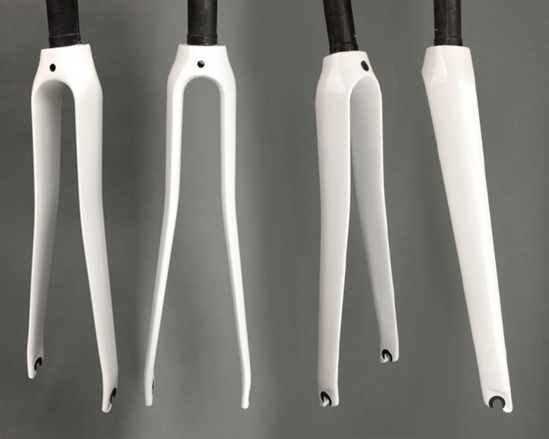 Carbon Fiber Road Bike Rigid Fork 1 1 8 700C steerer tube length 300mm White Carbon Fiber Road Bike Rigid Fork 1 1 8 700C steerer tube length 300mm White