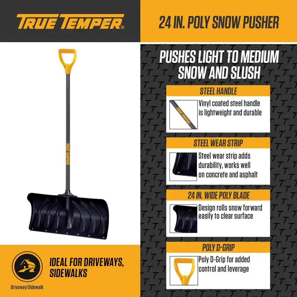 NEW 38.3 In. Steel Handle Plastic Snow Shovel eBay
