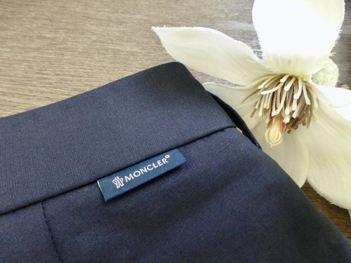 MONCLER ✿ 100% Original Hose Businesshose Leder Gütel blau 44 36 38 NP 240€ NEU - Bild 5 von 7