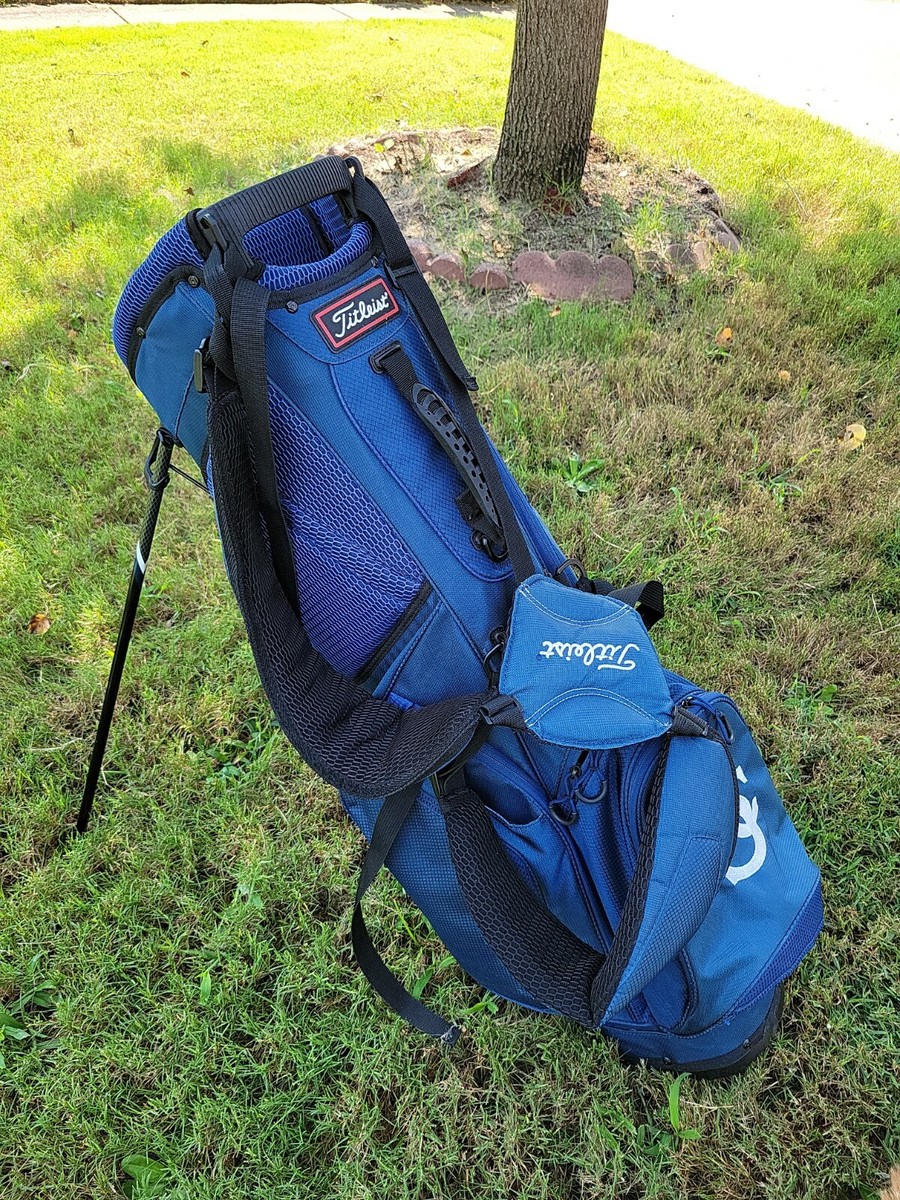 TITLEIST STAND BAG 3 WAY DIVIDE / BLUE ON BLUE NO RAINCOVER