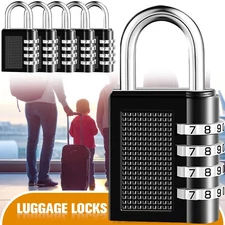 1-6Pcs 4 Digit Combination Lock Small Combo Luggage Number Locks Outdoor Padlock