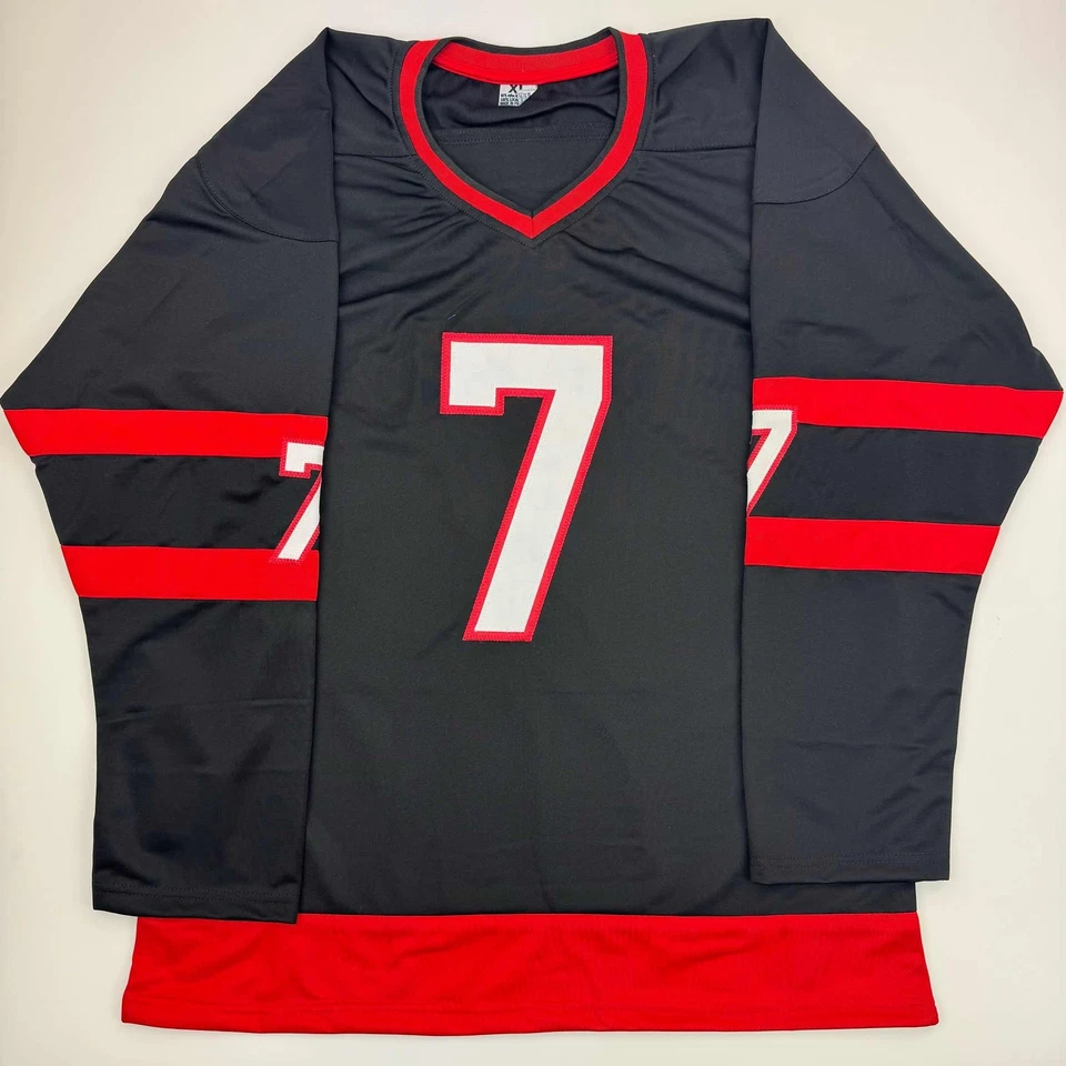 Autographed/Signed Brady Tkachuk Ottawa Black Hockey Jersey JSA COA - Image 4 of 4