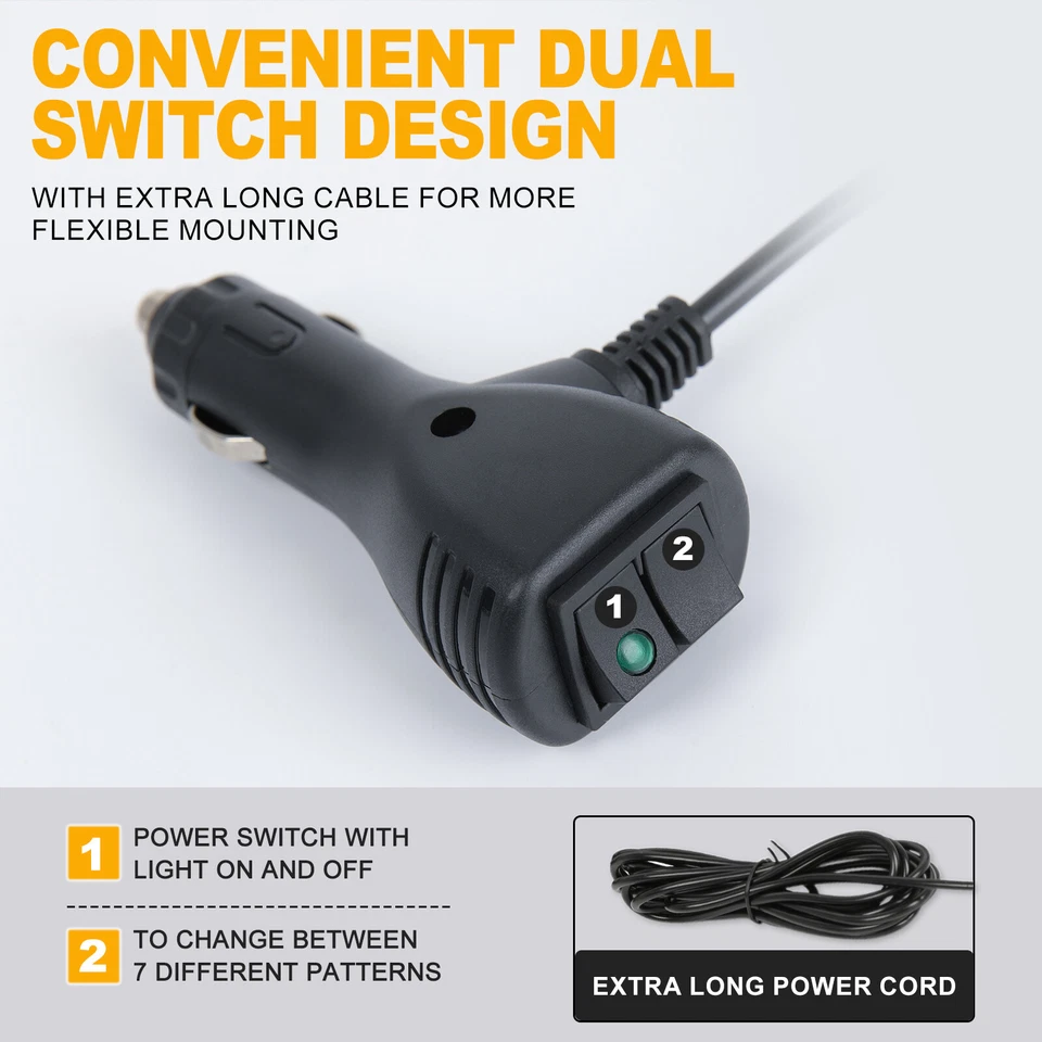 Barra de luz estroboscópica de emergencia lateral doble techo 54 LED para Subaru Outback Forester Foto 4 de 4