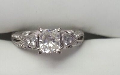 Shane Company 3/4 Carat Princess Cut Natural Diamond Ring Size