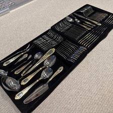 edelstahl rostfrei cutlery 72 piece 18/0 stainless steel 23/24 karat gold verg 