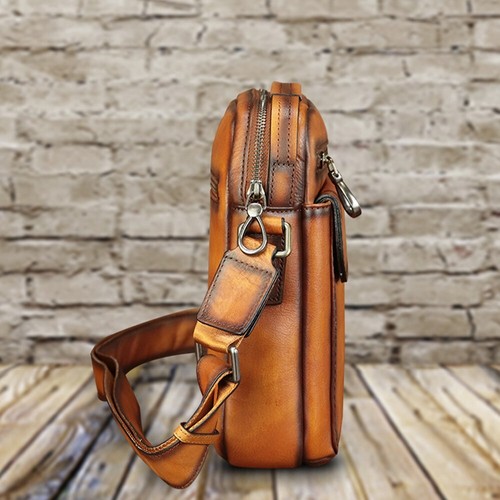 Genuine Leather Purse and Shoulder Bag for Men Fashion Leather Messenger Bag - Picture 8 of 16