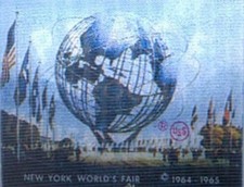 UNISPHERE 1964-1965 New York World's Fair Vari-Vue Lenticular  1  1/2 x 2 inches