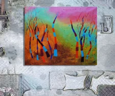 Mark W. Little, Original, Authentic, 72” X 60” Acrylic, Abstract, POP Art, Giant