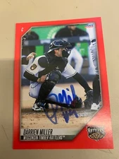 Darrien Miller Signed Autograph 2022 Wisconsin Timber Rattlers Team Card IP Aut