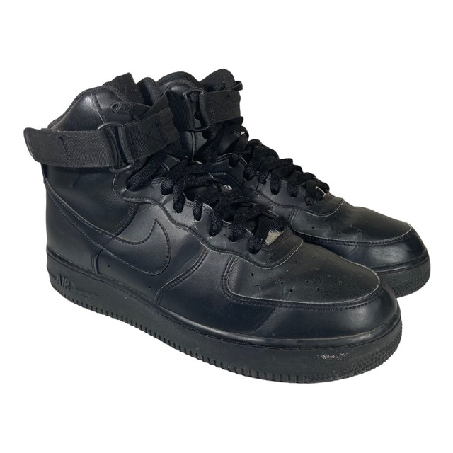 Size 9.5 - Nike Air Force 1 High '07 Triple Black for sale online | eBay