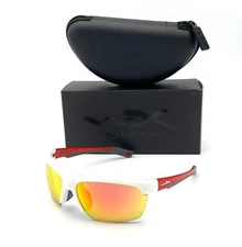 WILEY X  Youth Force Swift Gloss White /  Swift Red Mirror 66mm Sunglasses