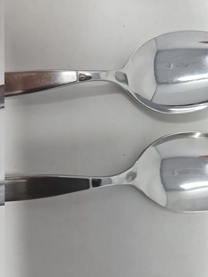 Set 4 Community Stainless Frostfire MCM Dinner / Soup Spoons 6 3/4"  - Image 4 of 4