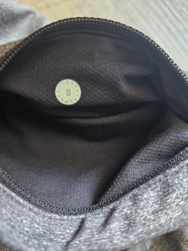 Lululemon Pace Rival Crop 19" Size 8 Leggings Heathered Black Slate Pants Runnin - Picture 8 of 9