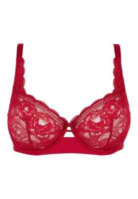 OHNE KOMPLEX BH Korb Modell LILY rote Ausschnitt Gr.85 bis 105 C/D/E