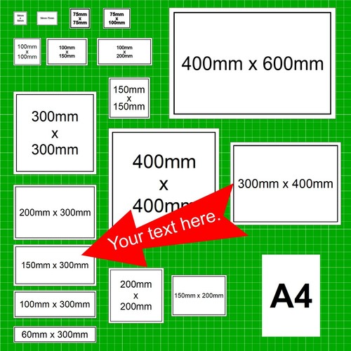Personalised Custom Made Sign or Sticker any Size Colour Text free design 9117 - Picture 21 of 27