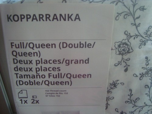 IKEA KOPPARRANKA Bettbezug mit Kissenbezug weiß grau Twin voll Queen King - Bild 23 von 35