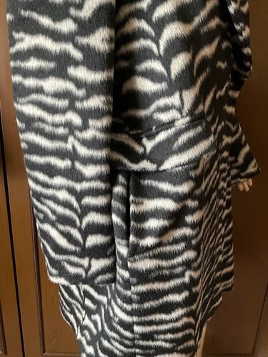 Cappotto Marina Rinaldi Donna, nero bianco, taglia 23 IT 50 DE 44 US 14 GB 18 - Foto 4 di 15