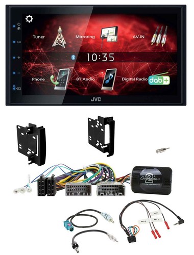 JVC DAB USB Bluetooth 2DIN Lenkrad Autoradio für Chrysler Dodge Jeep - Bild 1 von 9
