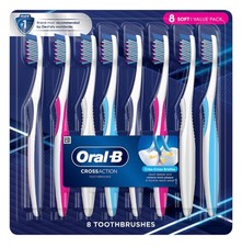 Oral-B Cross Action Pro Advanced Toothbrush, 8 Count Soft 