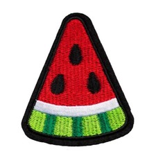 SLICE OF WATERMELON - Embroidered Sew/Iron-On Patch