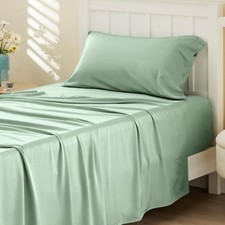 Bedsure Cooling Sheets Twin, Rayon Derived from Bamboo, 10 - Sage Green
