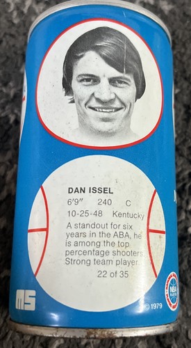 DAN ISSEL Vintage 1979 RC Cola ROYAL CROWN NBA Basketball Can 22 Of 35