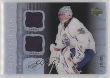2007-08 Upper Deck Ice Frozen Fabrics PETG Black 15/25 Dwayne Roloson #DR 1e15