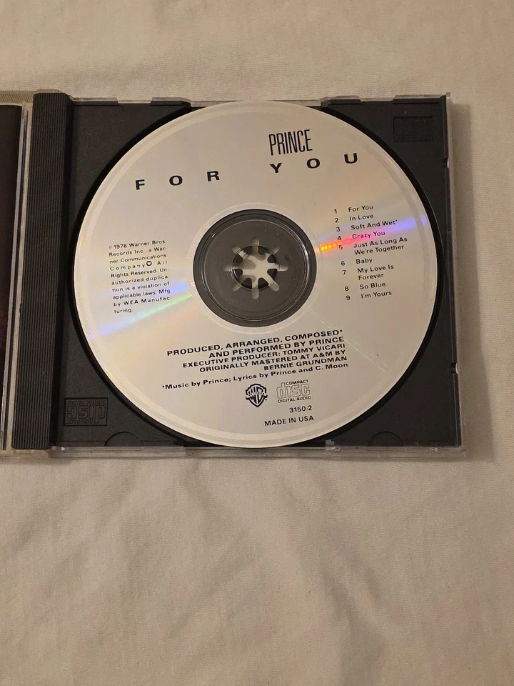 For You by Prince (CD, 1990) Foto 2 de 4