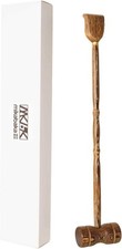 Wood Back Scratcher with Massage Hammer: 100 Natural Wood Traditional Finger-Li