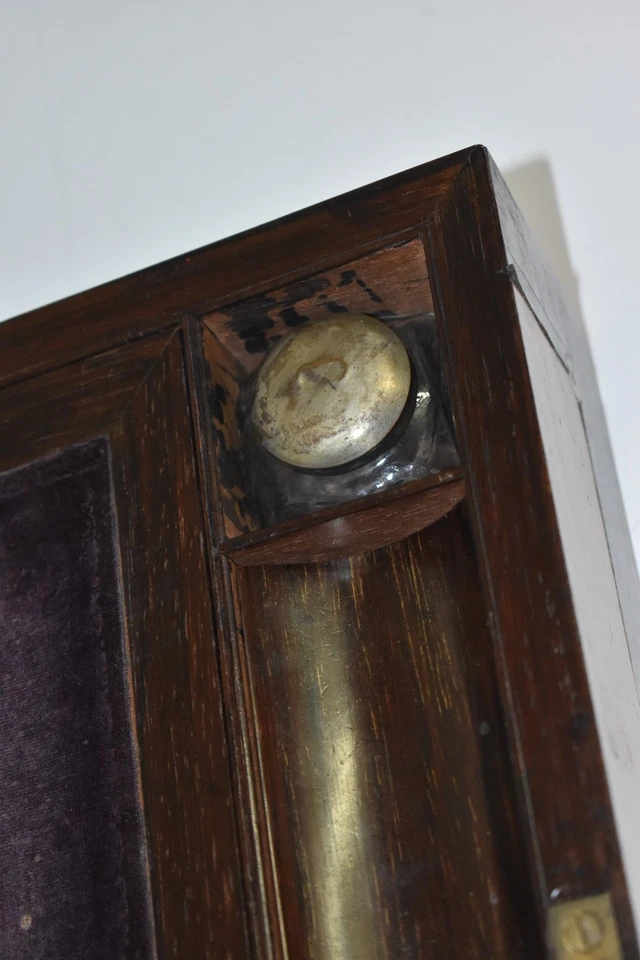 Antique Victorian Rosewood Writing Slope – Ink Wells - Image 4 of 4