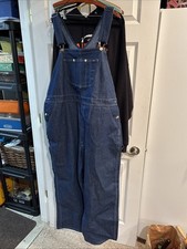 Vintage Key Blue Denim Bib Overalls 44x29
