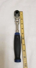 Snap-on Tool USA 3/8" Drive 9-1/2" long FLEX Head Ratchet Blue Soft Handle FHF80