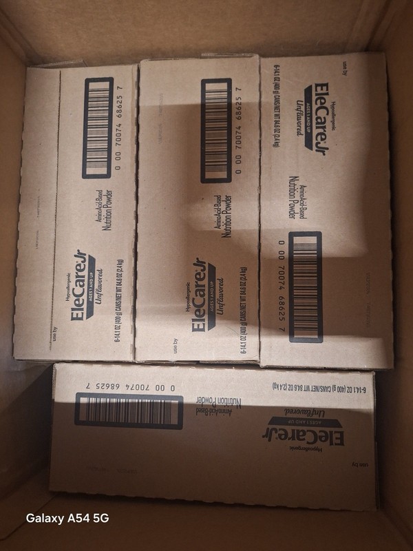 Elecare Jr Unflavor  4-case sealed 24 cans September 2026 or Later