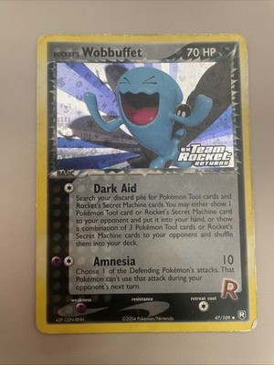 Wobbuffet Reverse Holo Pokemon Karte EX Team Rocket Returns 47/109 Ungraded MP