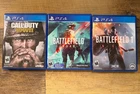Shooter Lot of 3  Games Call of Duty WW2 Battlefield Sony PS4 Tested Resurfaced