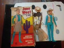Marx Jane West Movable Cowgirl 1973 Vintage Doll Figure No. 2067 w/Box Accs  
