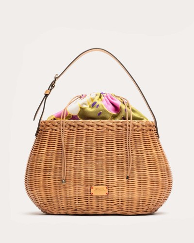 Frances Valentine Straw Straw Hobo Bag