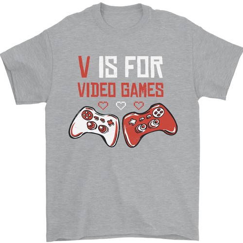 V Es Para Videojuegos Camiseta Divertida Para Hombre 100% Algodón - Imagen 3 de 28