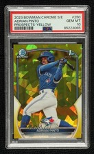 2023 Bowman Chrome Sapphire Edition Yellow 4/50 Adrian Pinto PSA 10 GEM MT w5p