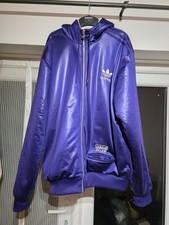 Immaculate Xl Mens Sherpa Lined Adidas Originals Chile 62 Jacket Blue/purple.